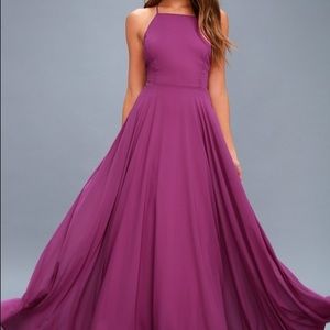 Long magenta dress